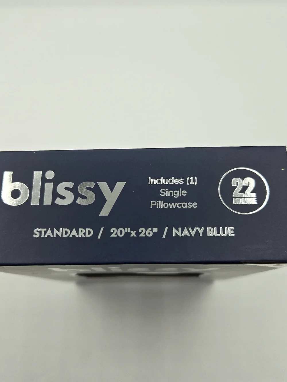 NWT Blissy Mulberry Silk Pillowcase, Navy Blue, Standard/Queen or King Size